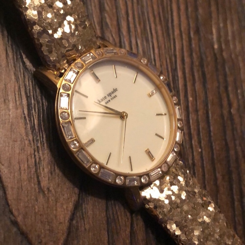 Kate Spade Gold Glitter Watch